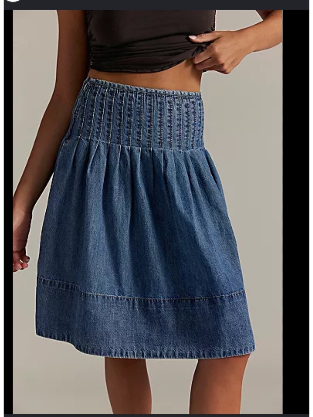 Free People Peyton Denim Skirt- Size 6